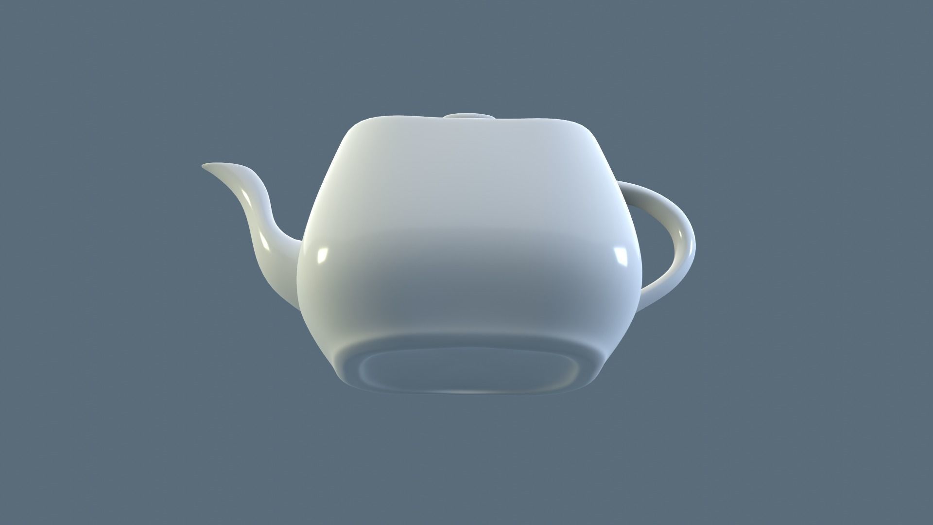 White Porcelain Teapot Free 3D model_13
