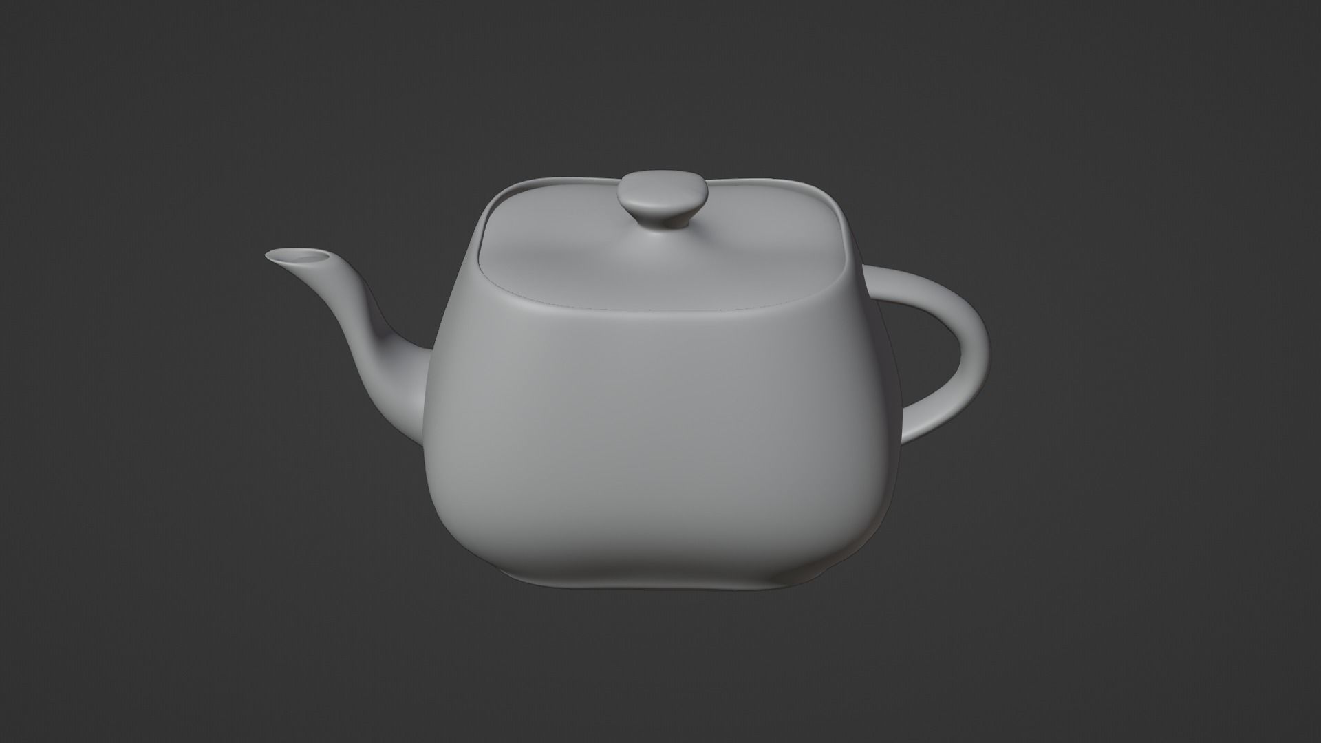 White Porcelain Teapot Free 3D model_7