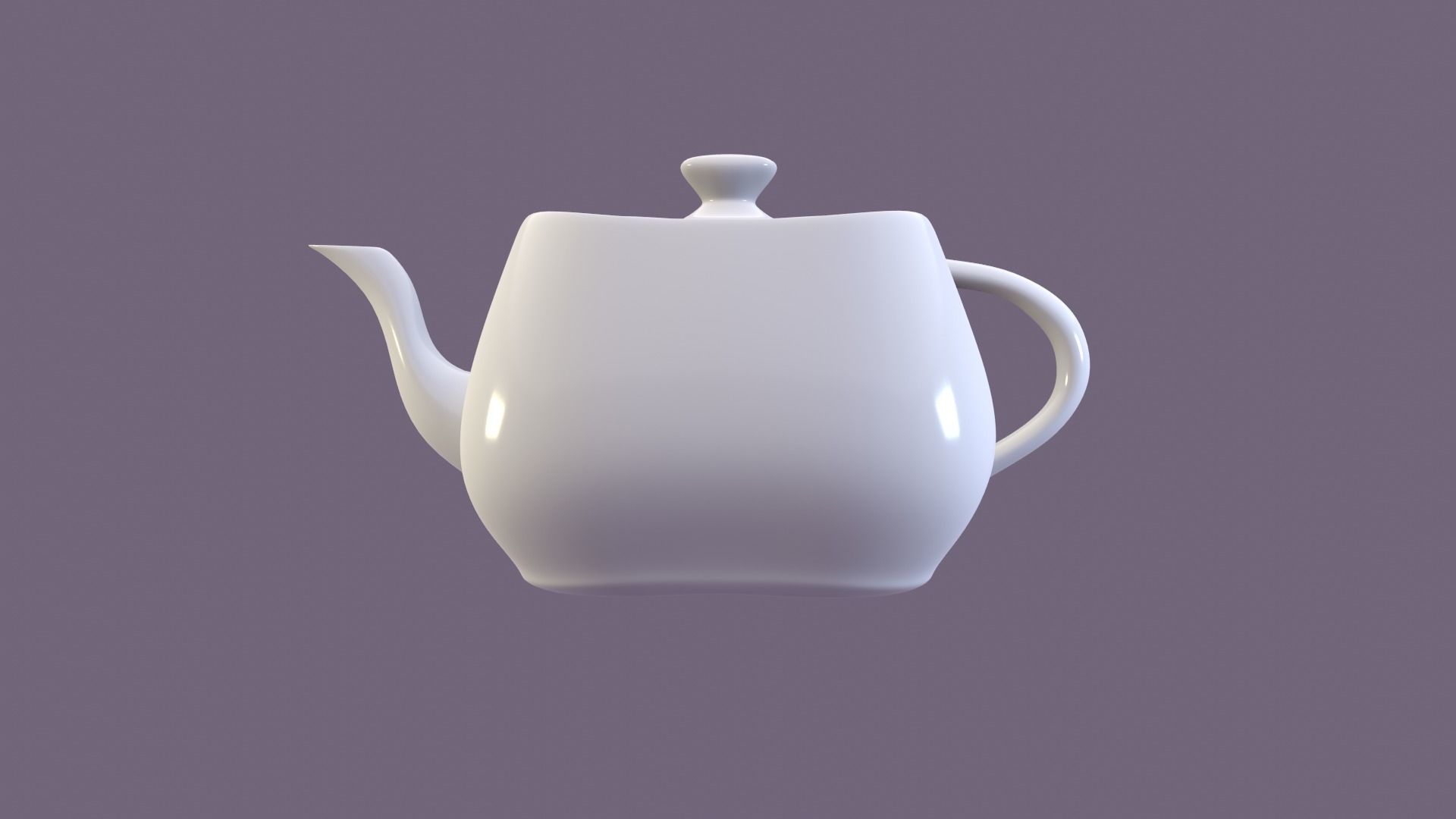 White Porcelain Teapot Free 3D model_30