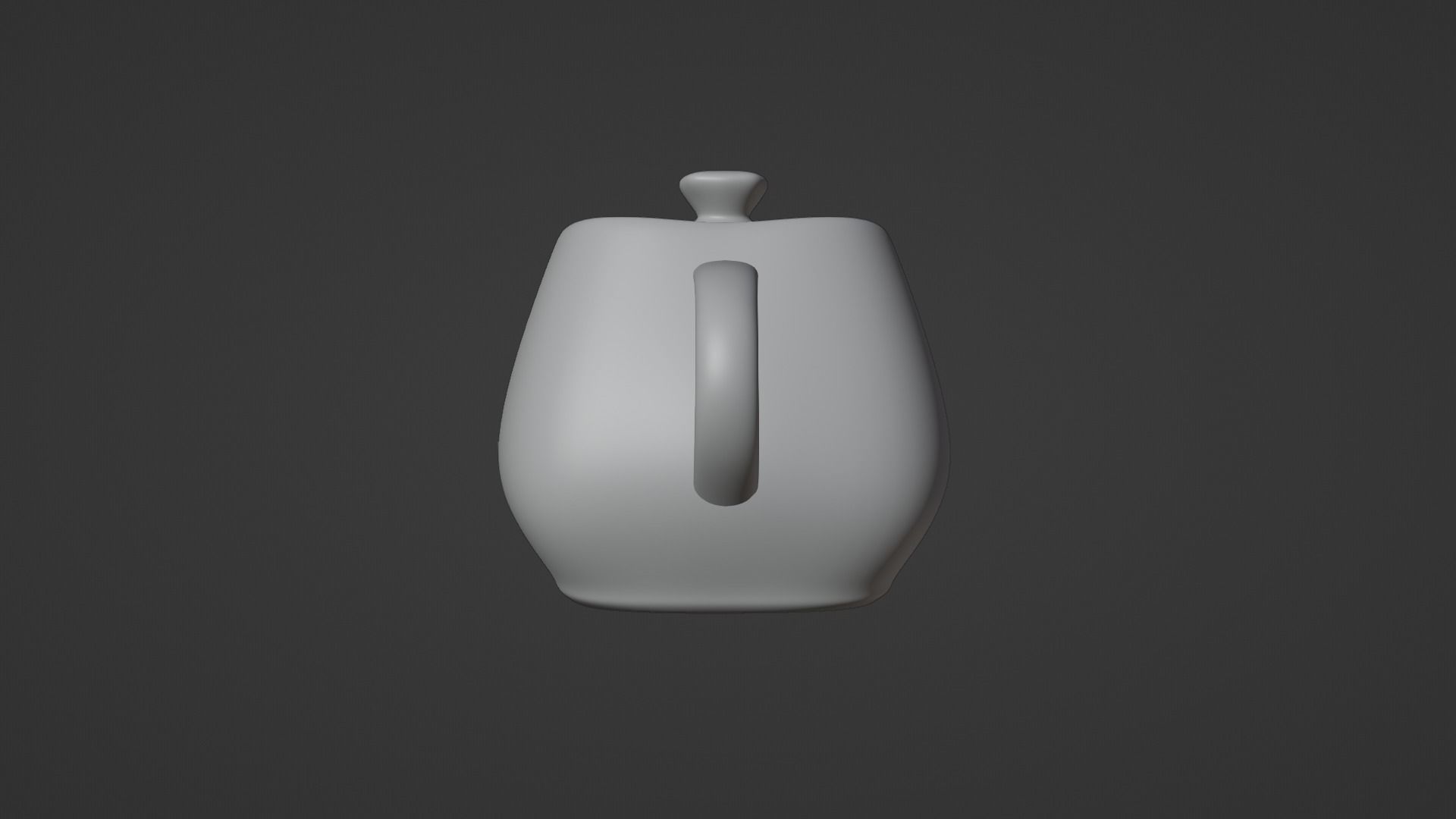 White Porcelain Teapot Free 3D model_14