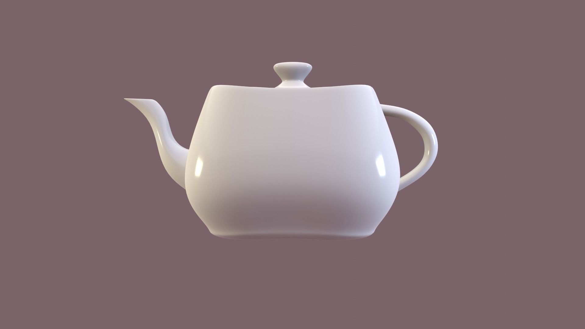 White Porcelain Teapot Free 3D model_29
