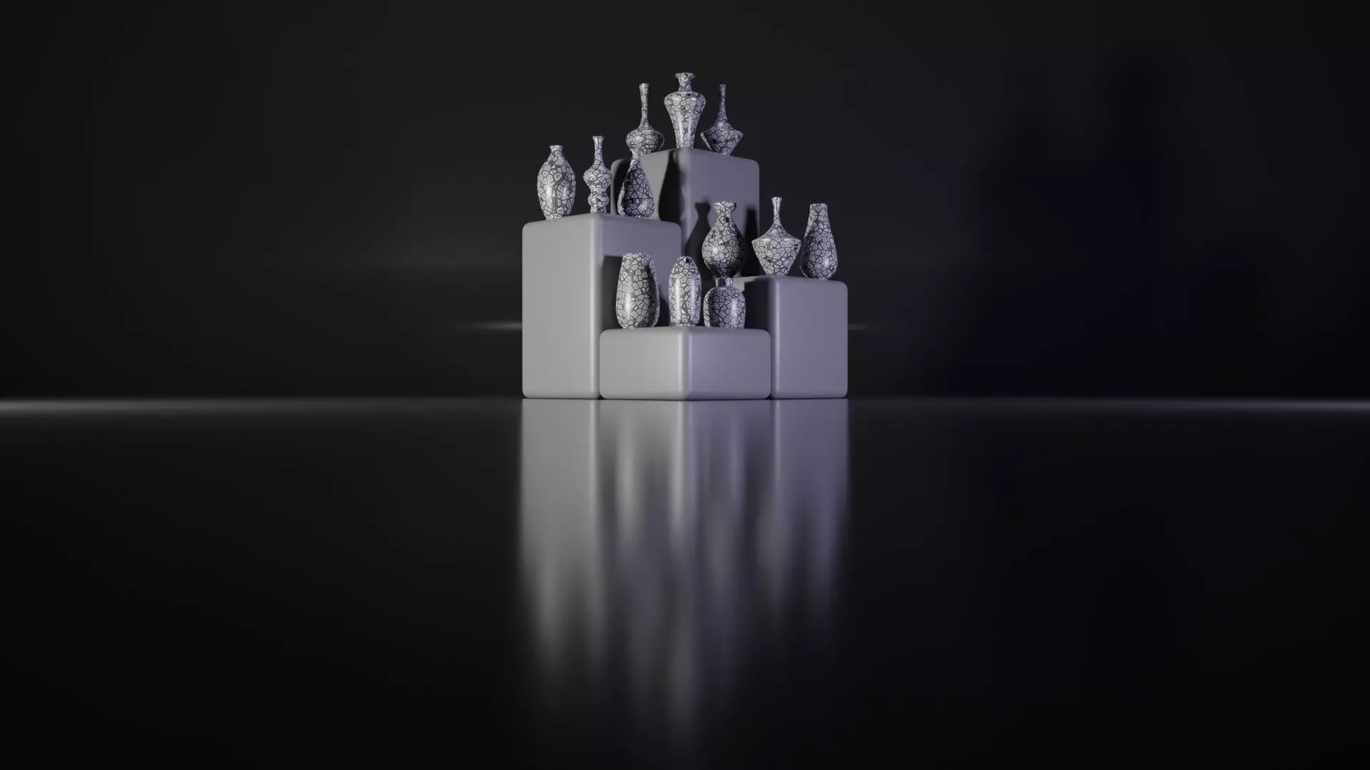 3D Vase Collection Free low-poly 3D model