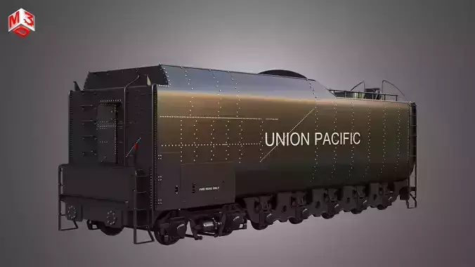 Coal Wagon - Big Boy 4014 - Steam Locomotive 3D model