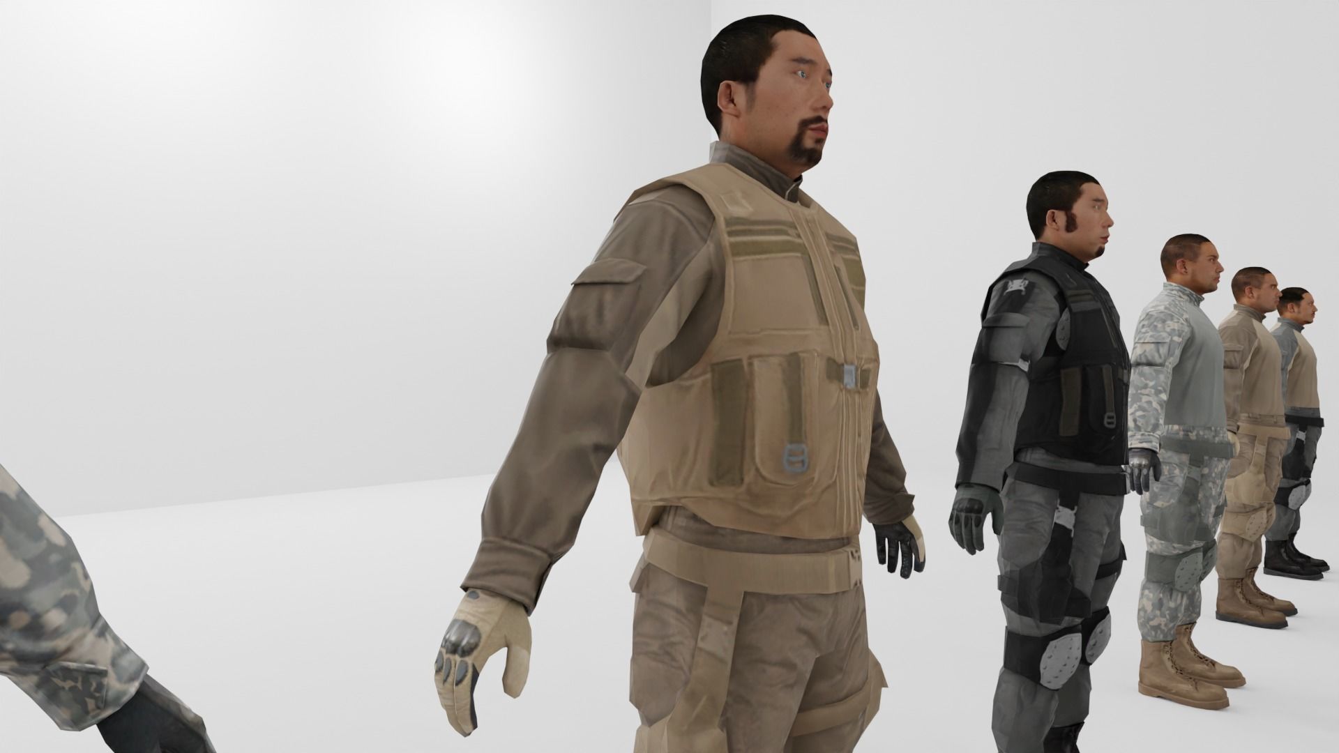 Soldier Low-poly 3D model Low-poly 3D model_14