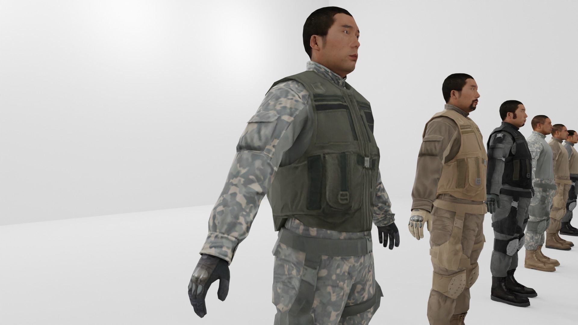 Soldier Low-poly 3D model Low-poly 3D model_12