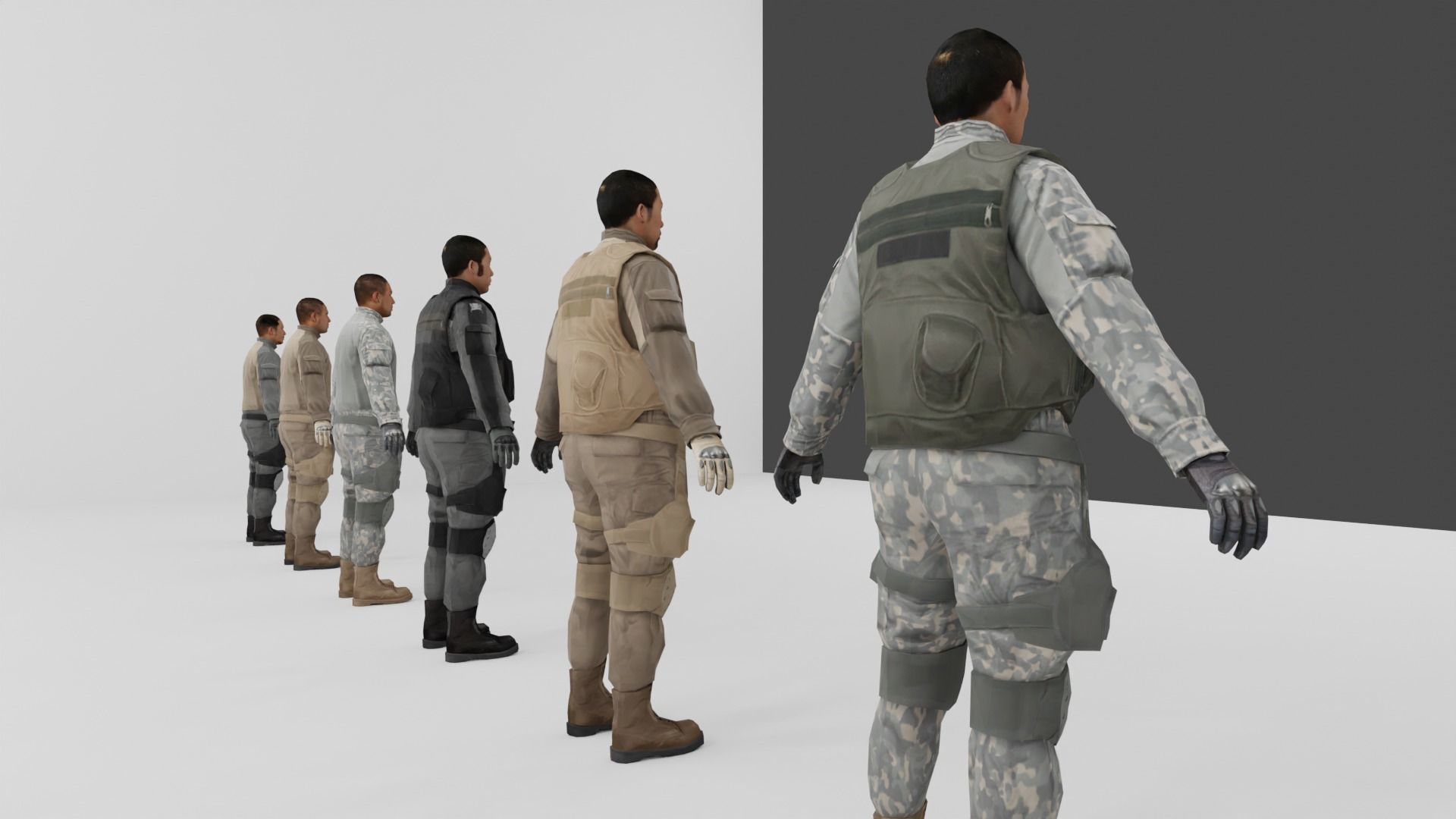 Soldier Low-poly 3D model Low-poly 3D model_24