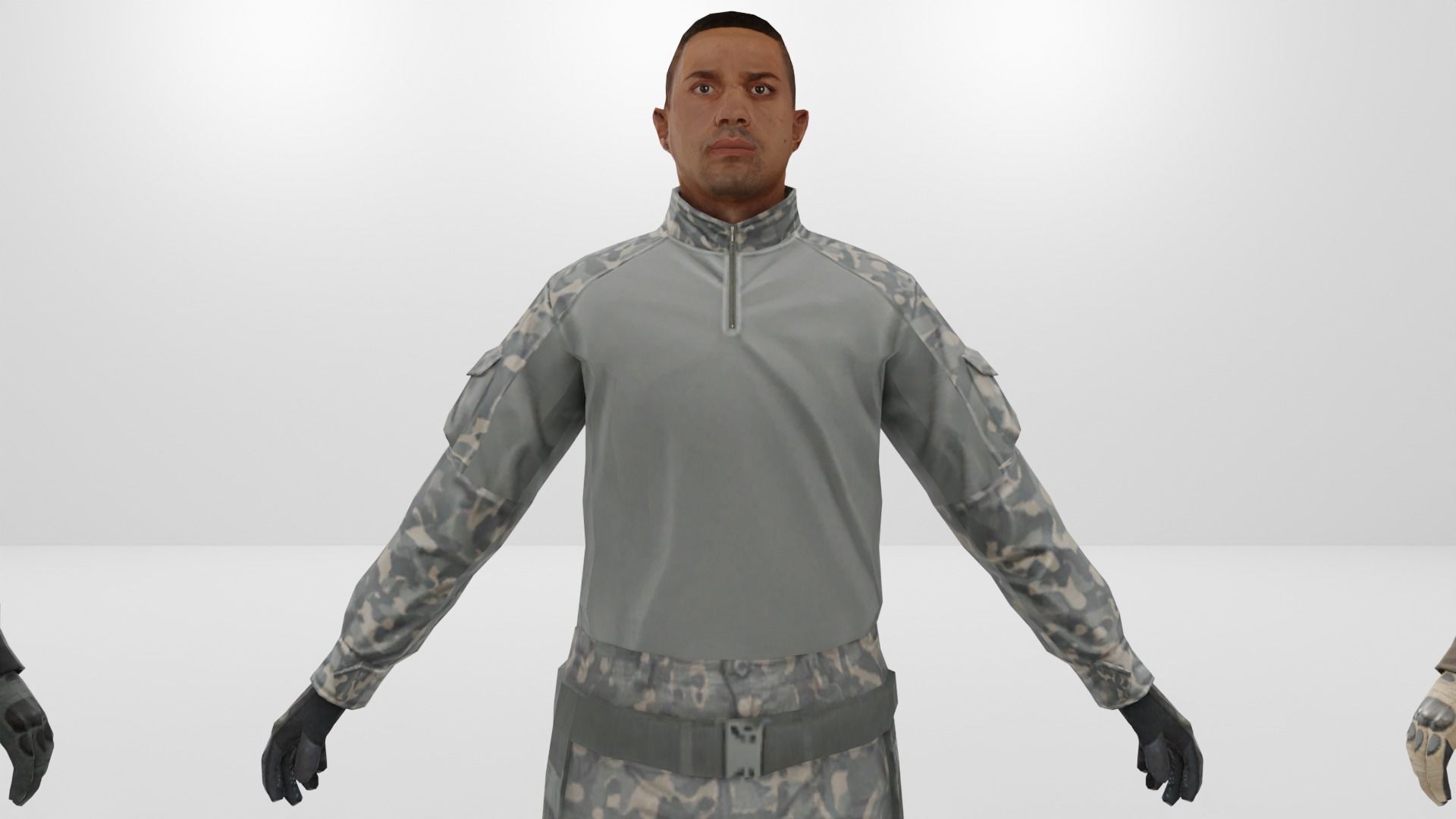 Soldier Low-poly 3D model Low-poly 3D model_9