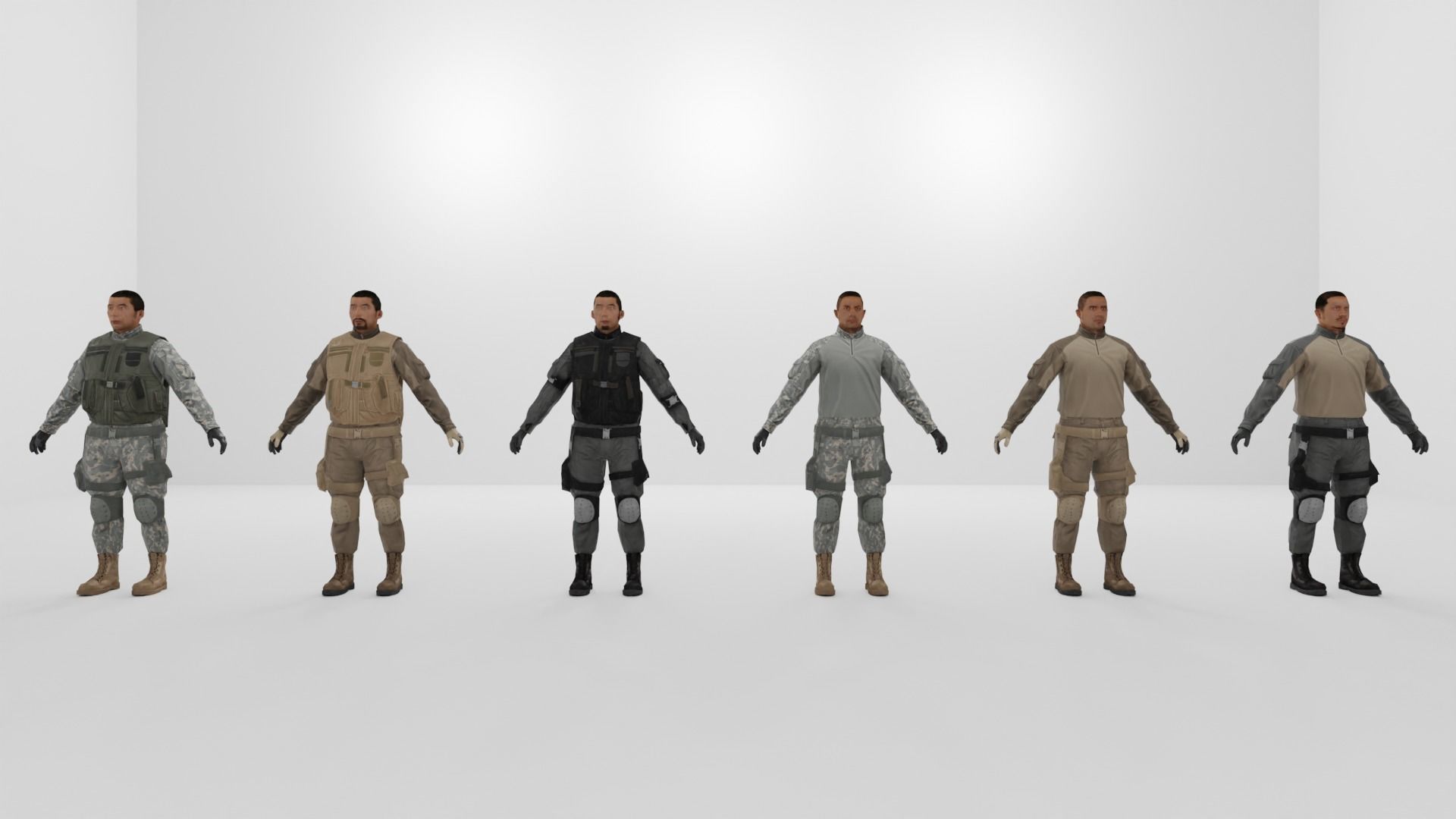 Soldier Low-poly 3D model Low-poly 3D model_1