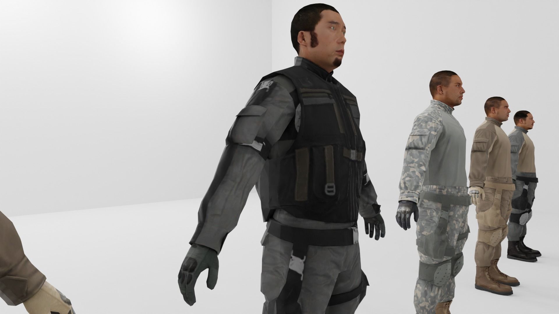 Soldier Low-poly 3D model Low-poly 3D model_16