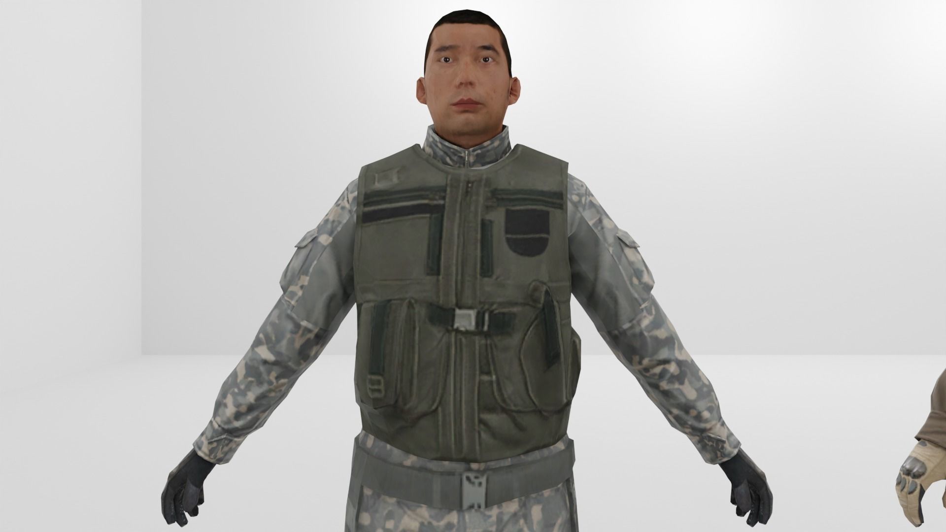 Soldier Low-poly 3D model Low-poly 3D model_3
