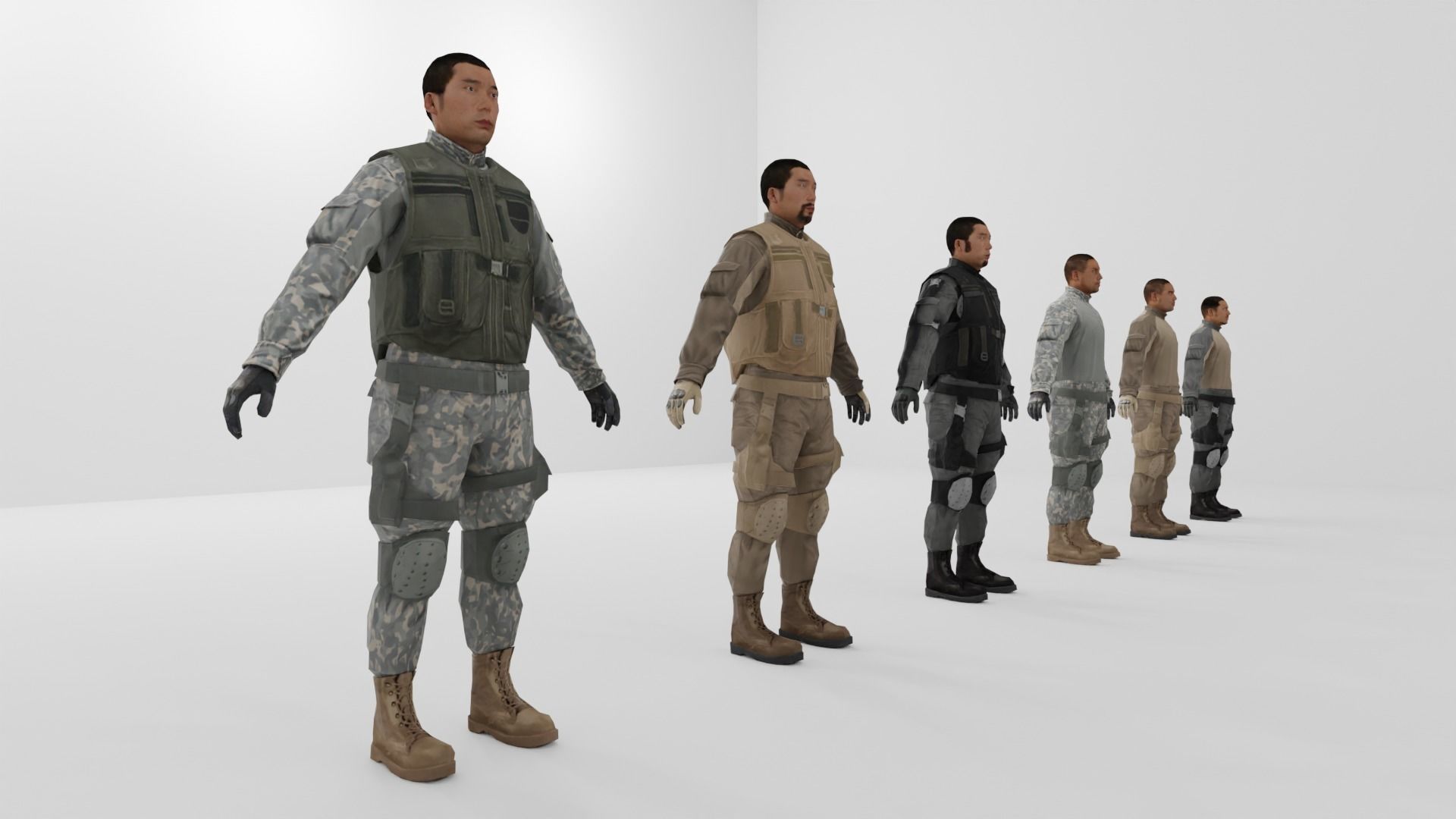 Soldier Low-poly 3D model Low-poly 3D model_2