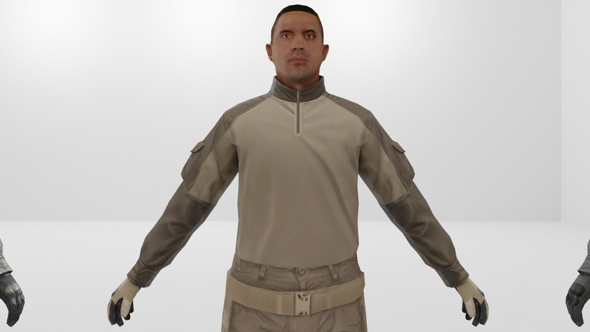 Soldier Low-poly 3D model Low-poly 3D model_10