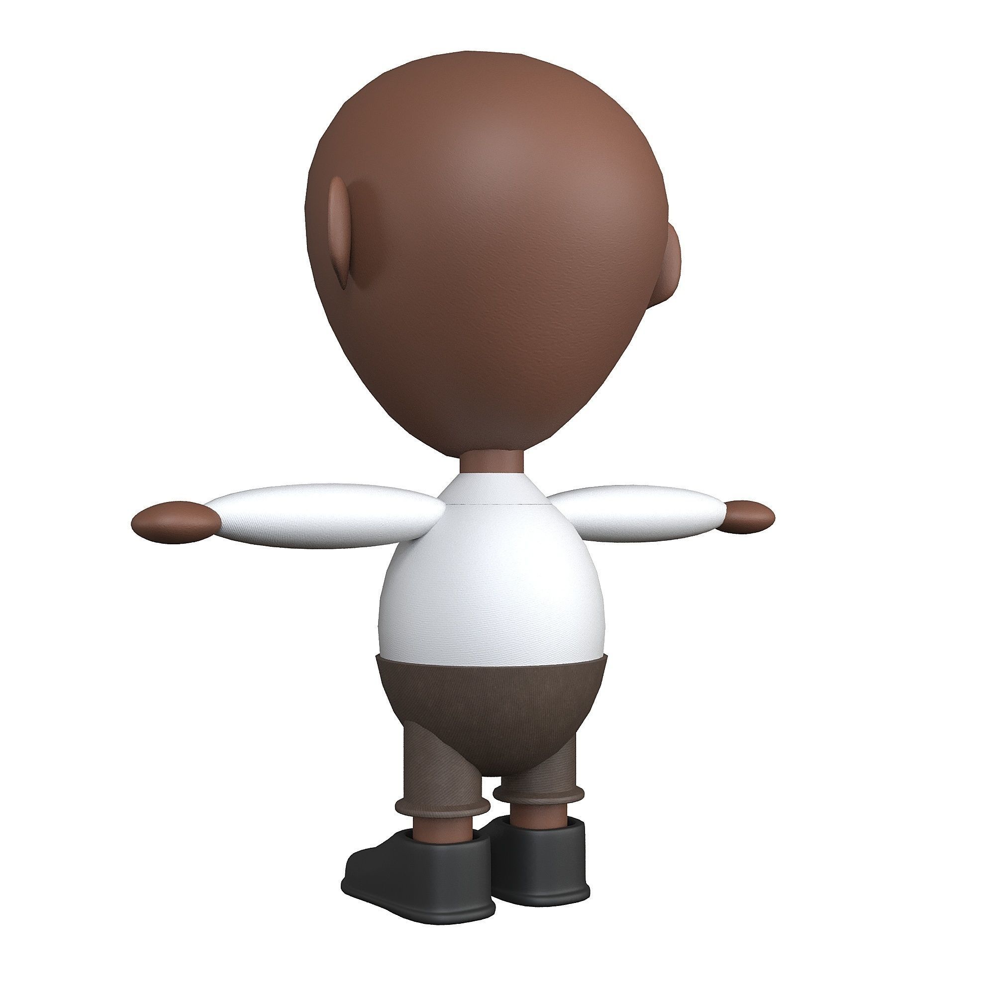 Office man game ready character Low-poly 3D model_3