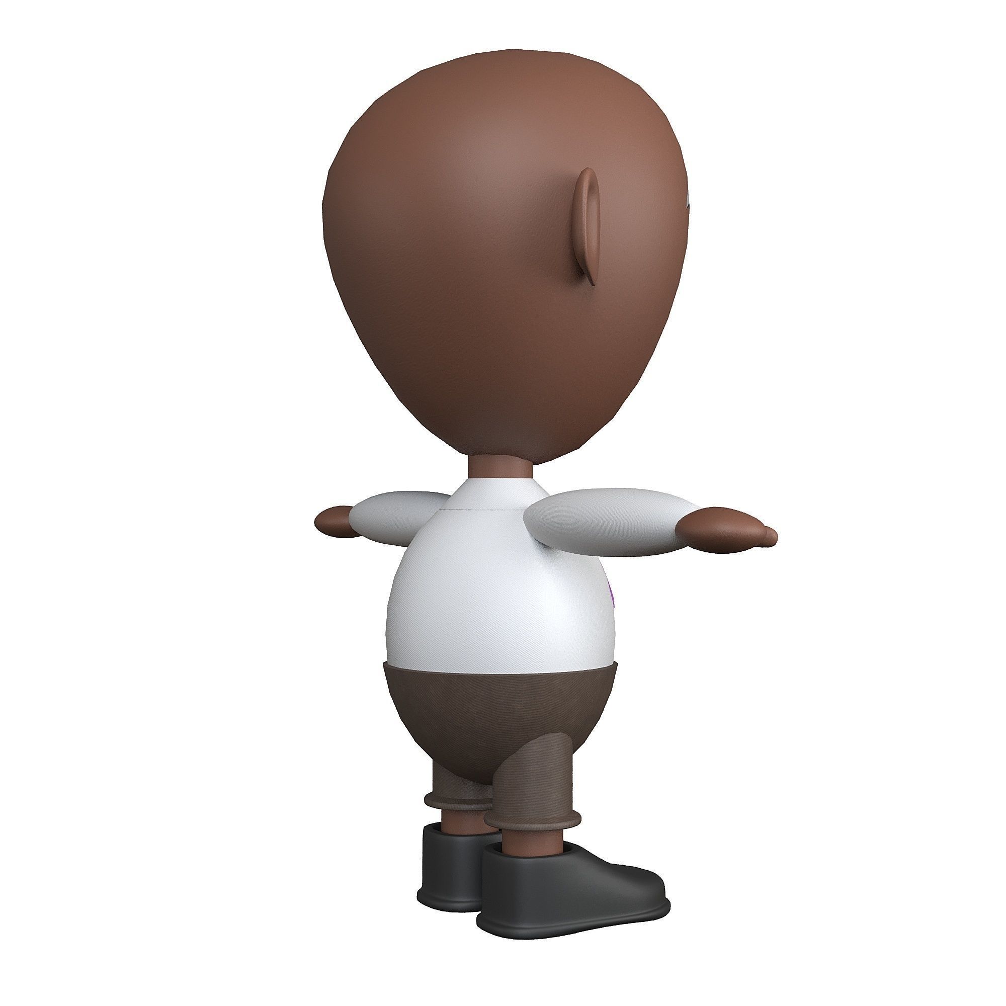 Office man game ready character Low-poly 3D model_2