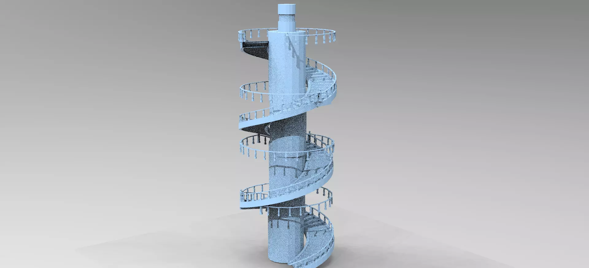 Tower Spiral Staircase 1 3D model_0