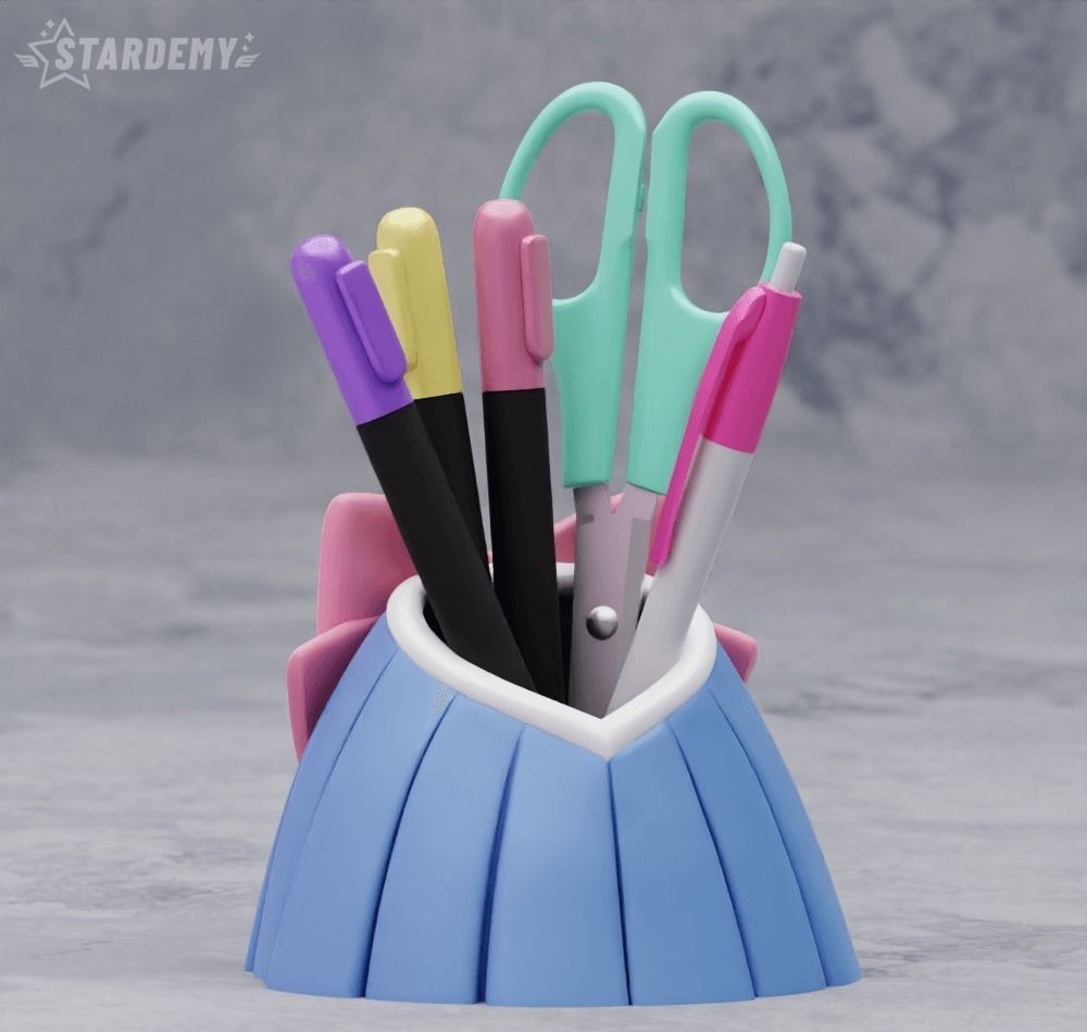 Japanese Girl Skirt Pen Holder Sailor Moon 3D print model_6