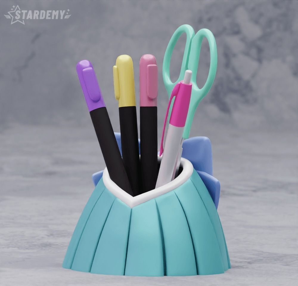 Japanese Girl Skirt Pen Holder Sailor Moon 3D print model_2