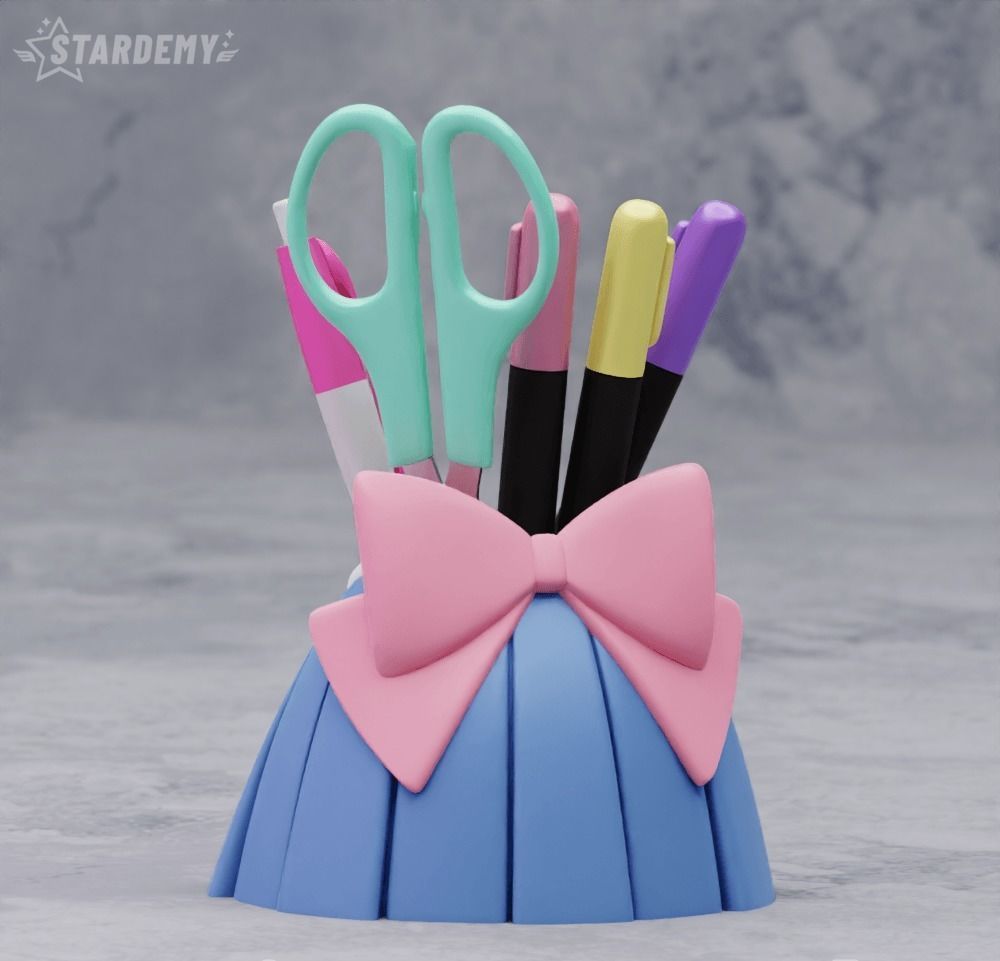 Japanese Girl Skirt Pen Holder Sailor Moon 3D print model_1