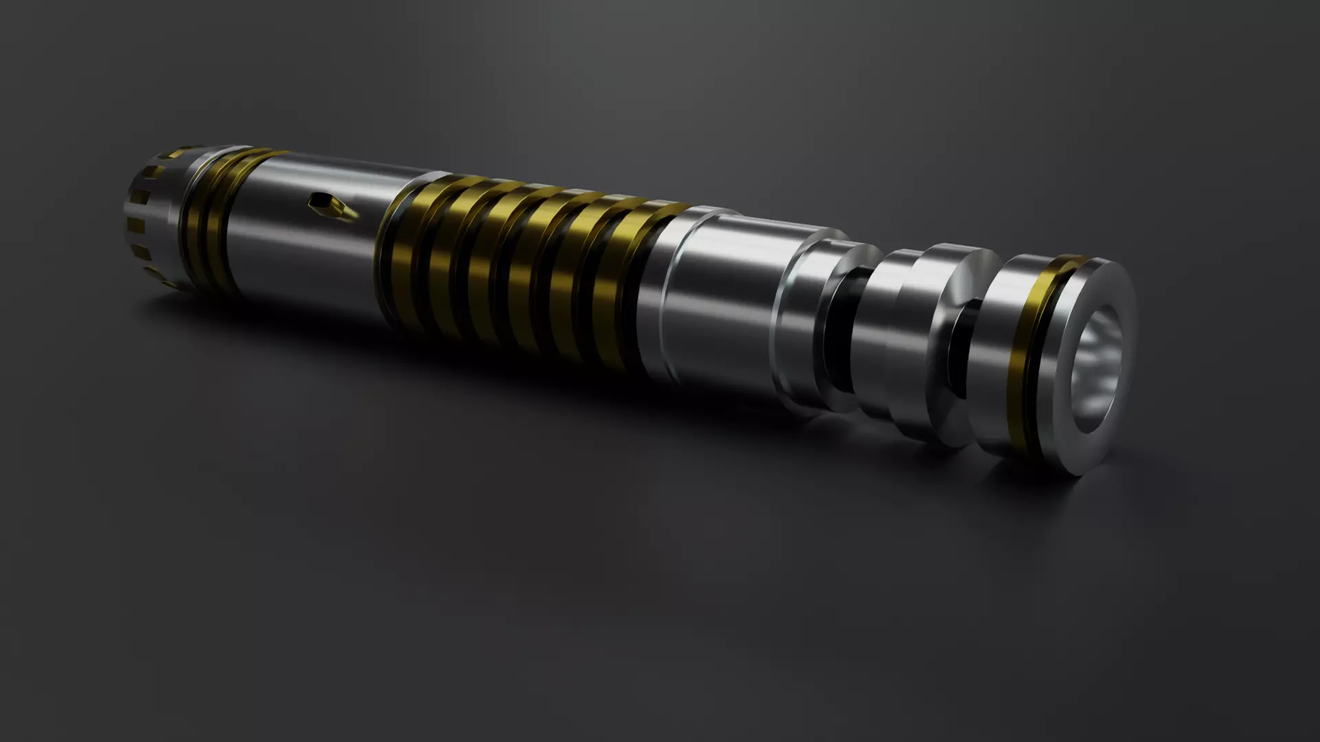 Scifi Star Wars Lightsaber Silver 3D model_0