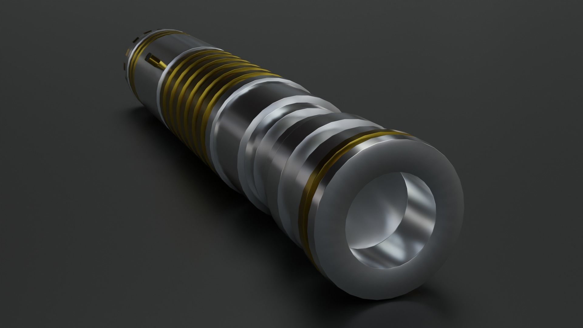 Scifi Star Wars Lightsaber Silver 3D model_2