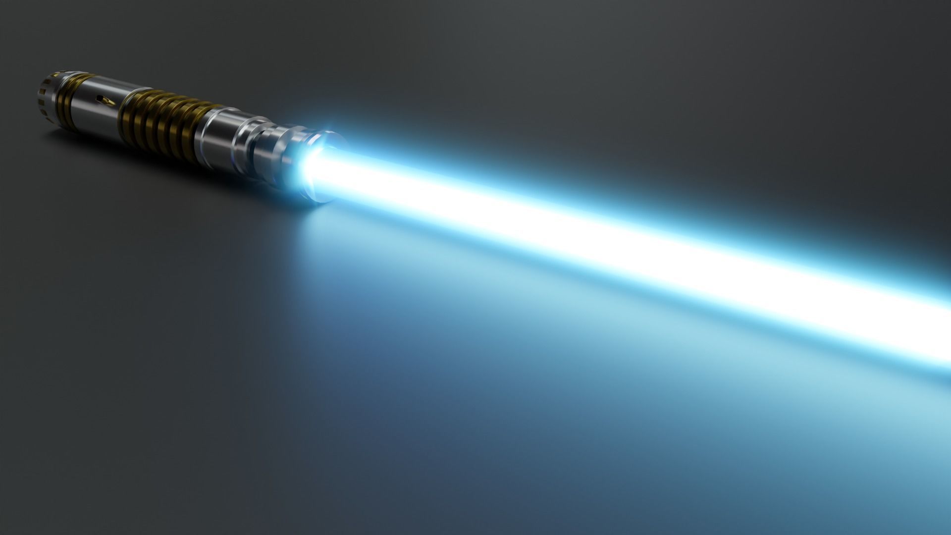 Scifi Star Wars Lightsaber Silver 3D model_1