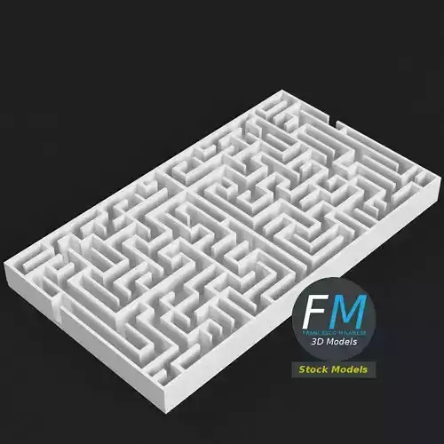 Rectangular labyrinth 2 3D model