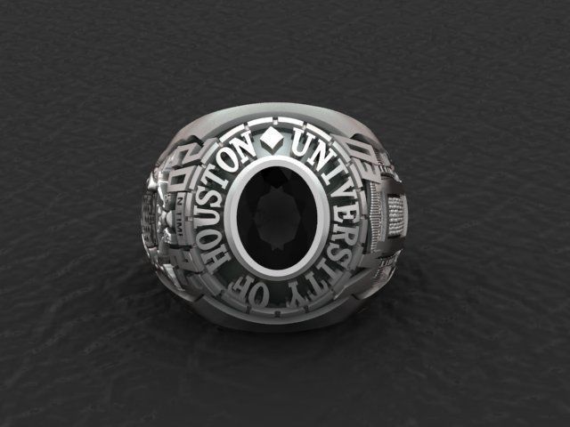 Houston ring  3D print model_1