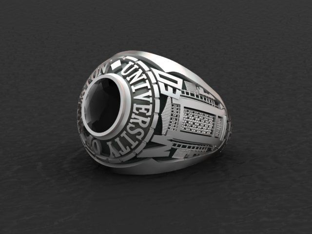Houston ring  3D print model_2