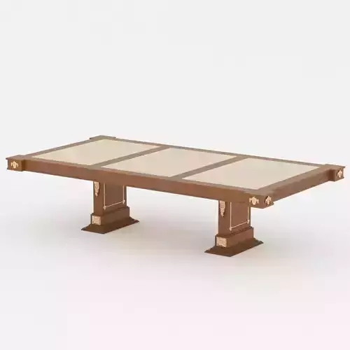 Luxury Solid Wood Table For Meeting Room By Modenese Interiors 3D model