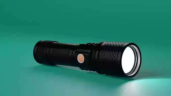 Flashlight Low-poly 3D model