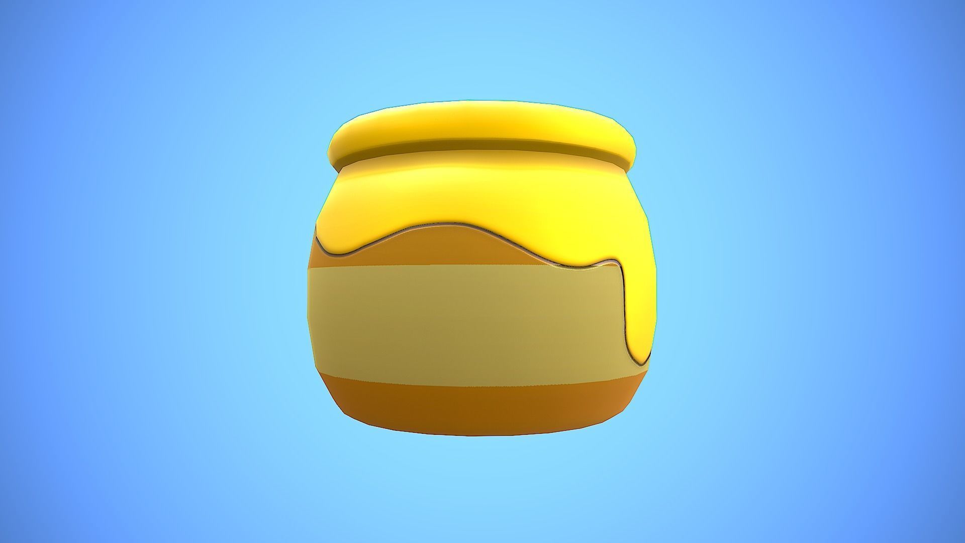 HONEY POT CARTOON STYLIZED Low-poly 3D model_9