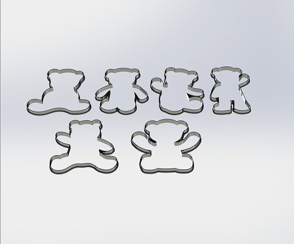 Sweet Bear Cookie Cutters - 3 Sizes for All Your Baking Needs Free 3D print model