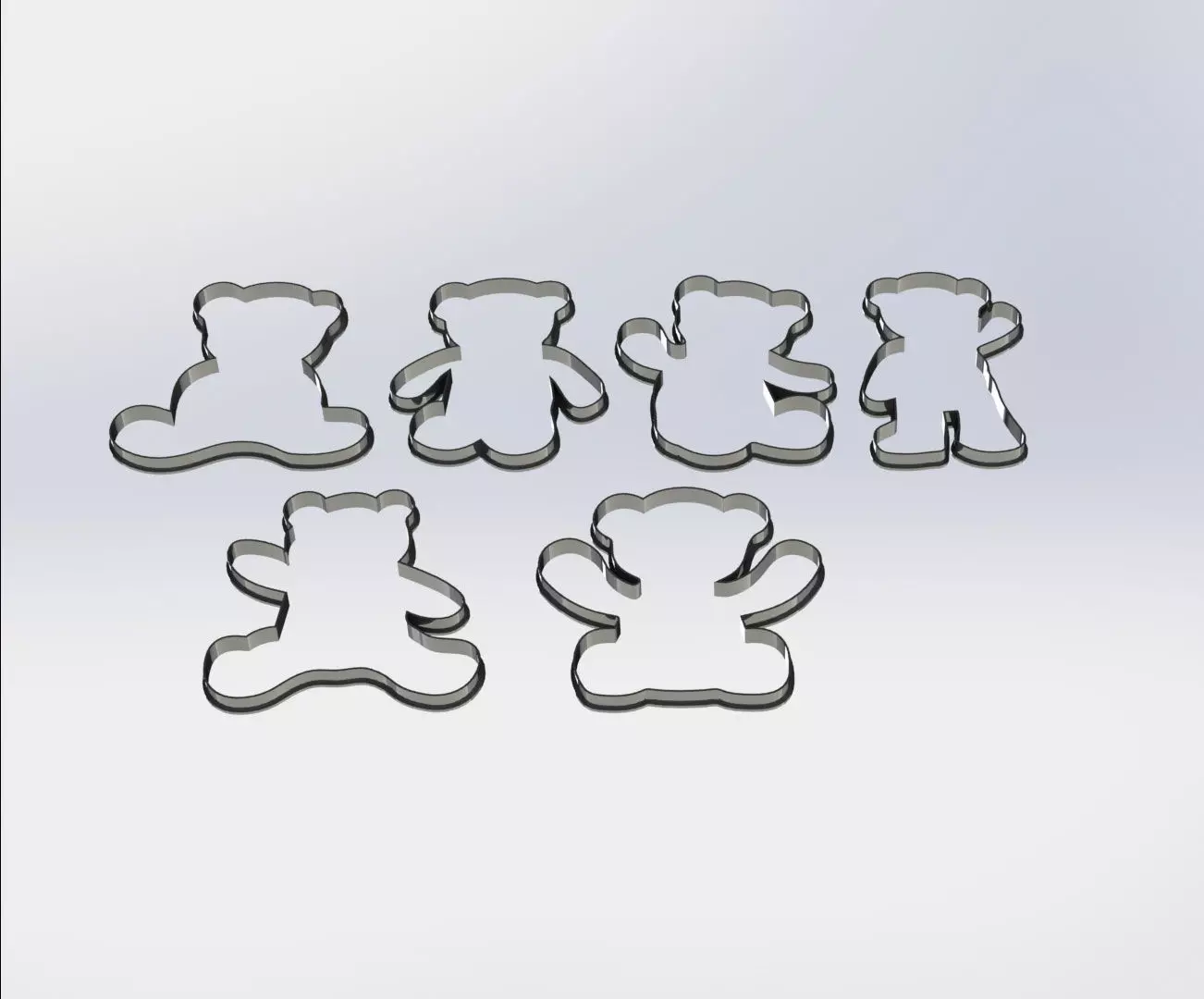 Sweet Bear Cookie Cutters - 3 Sizes for All Your Baking Needs Free 3D print model