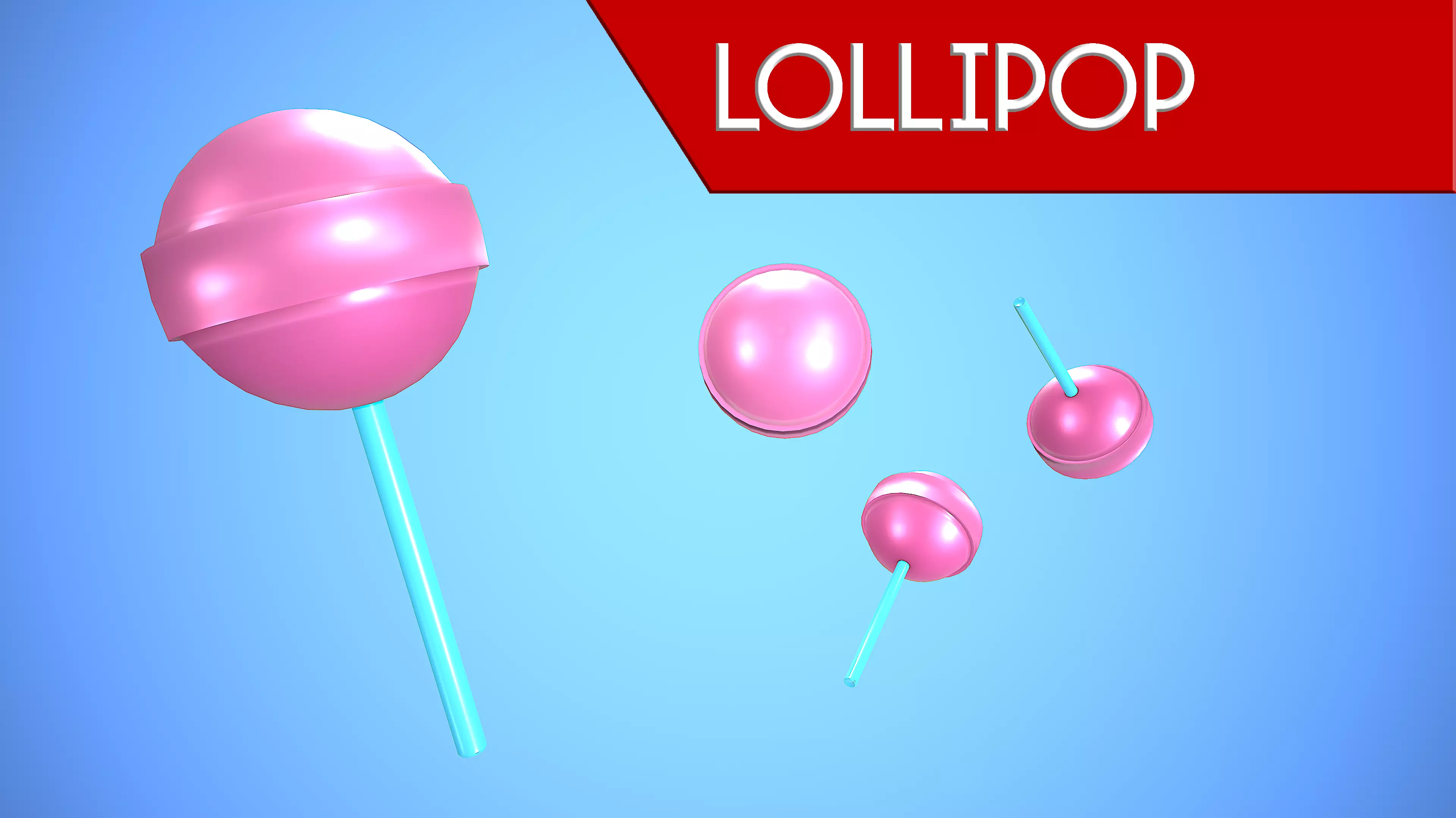 LOLLIPOP CARTOON STYLIZED Low-poly 3D model_0