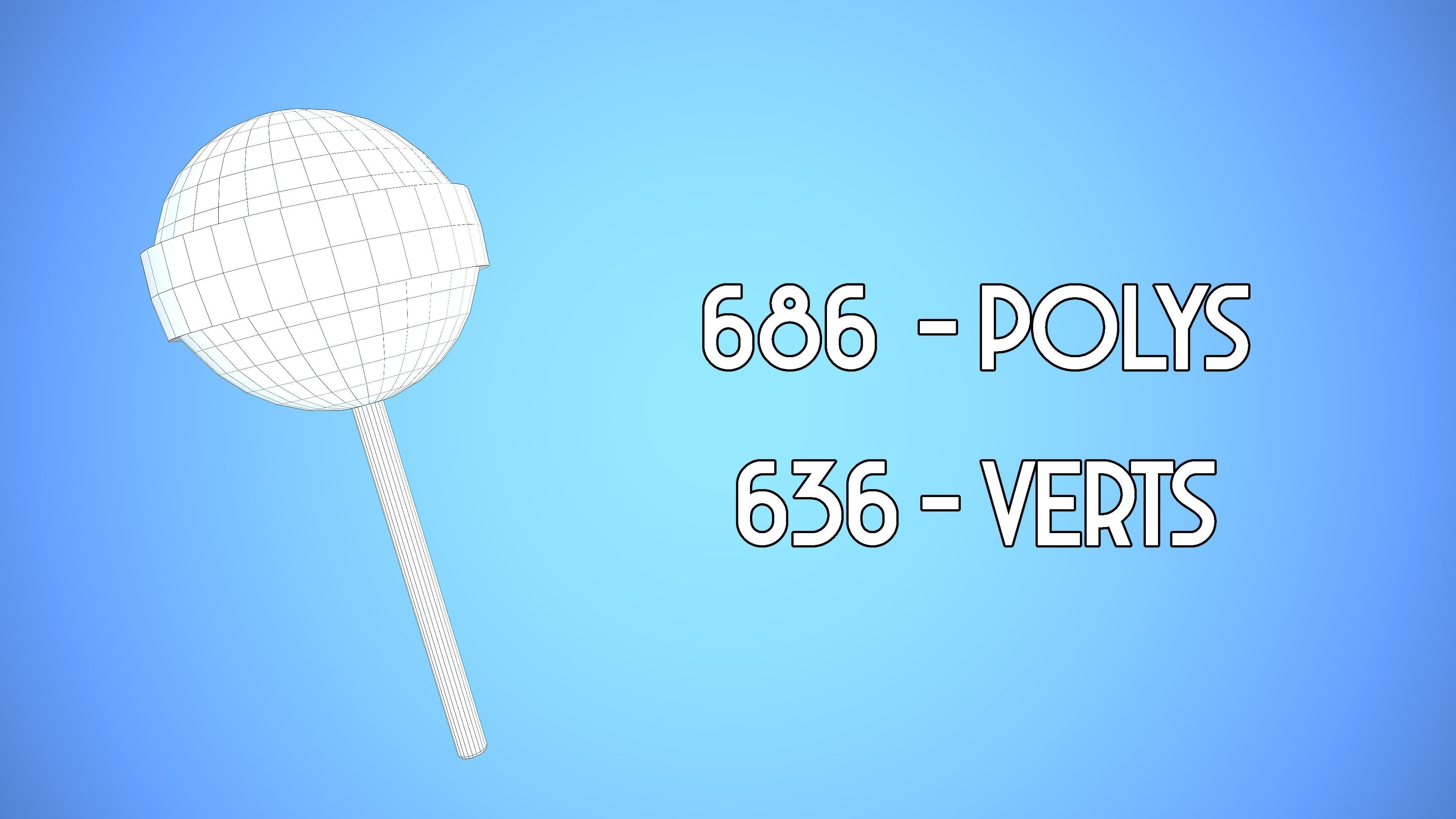 LOLLIPOP CARTOON STYLIZED Low-poly 3D model_4
