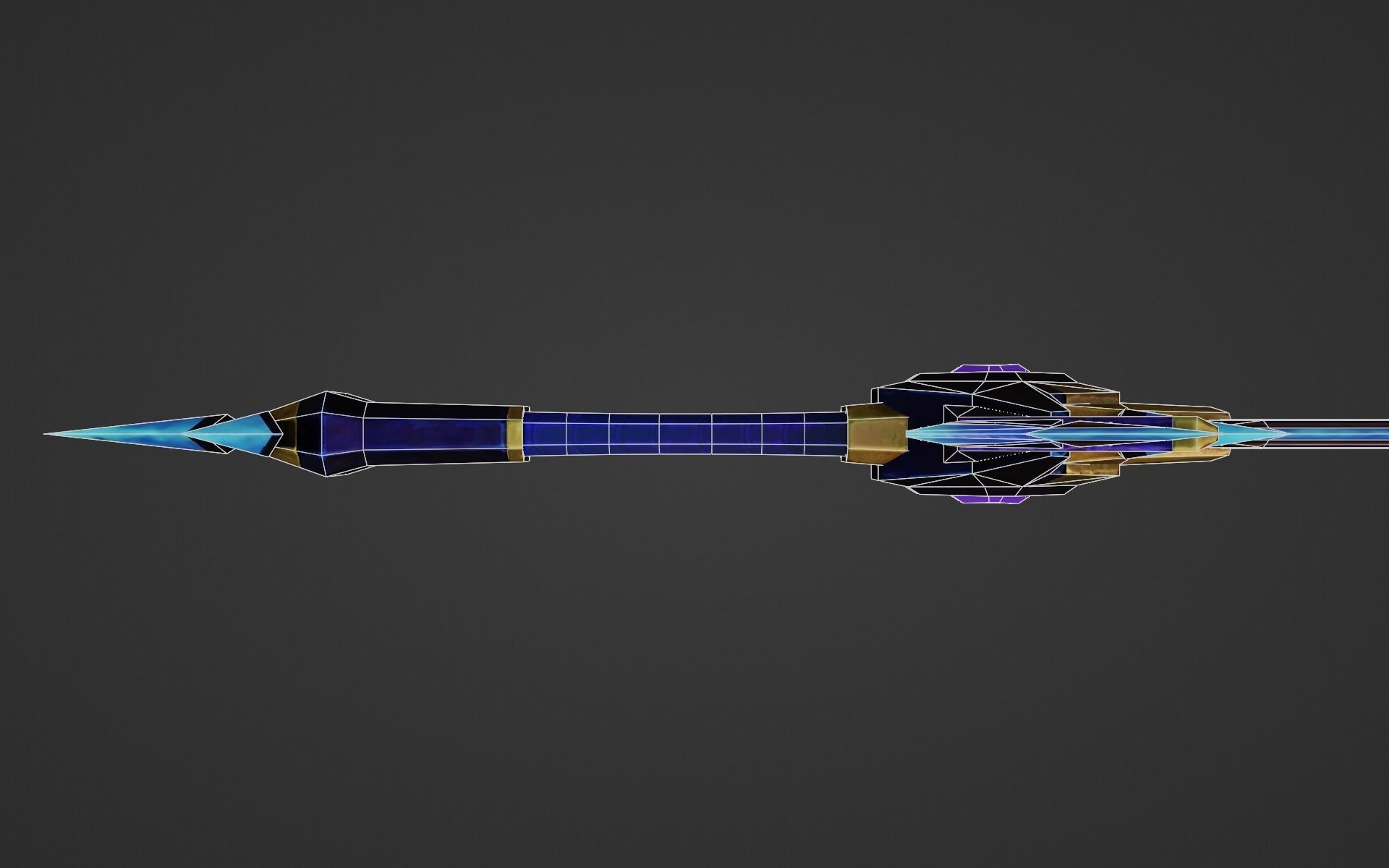 Stylized Night Judge Sword Low-poly 3D model_5