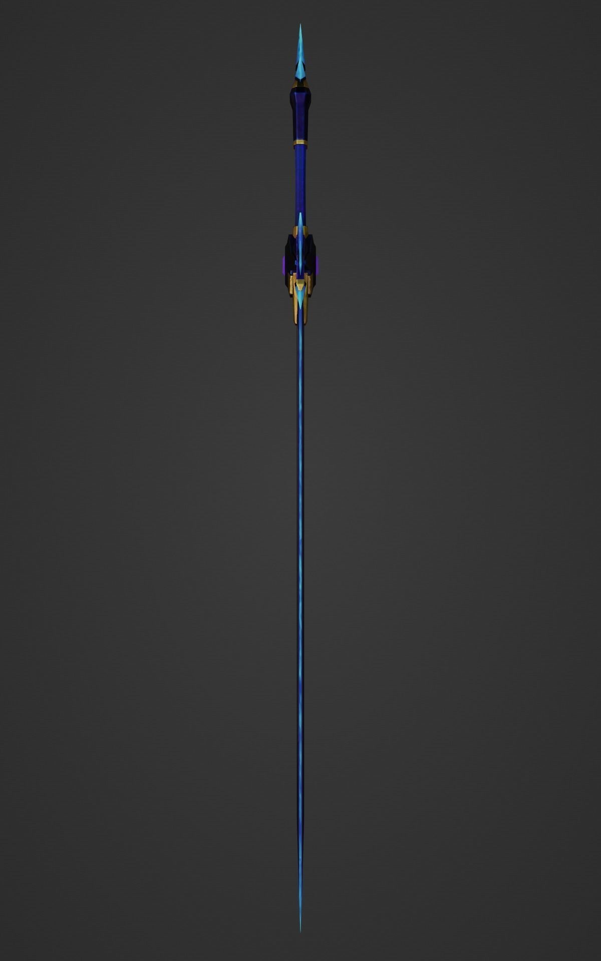Stylized Night Judge Sword Low-poly 3D model_4