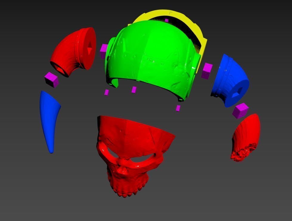 skull helmet wearable STL for 3d printer 3D print model_17