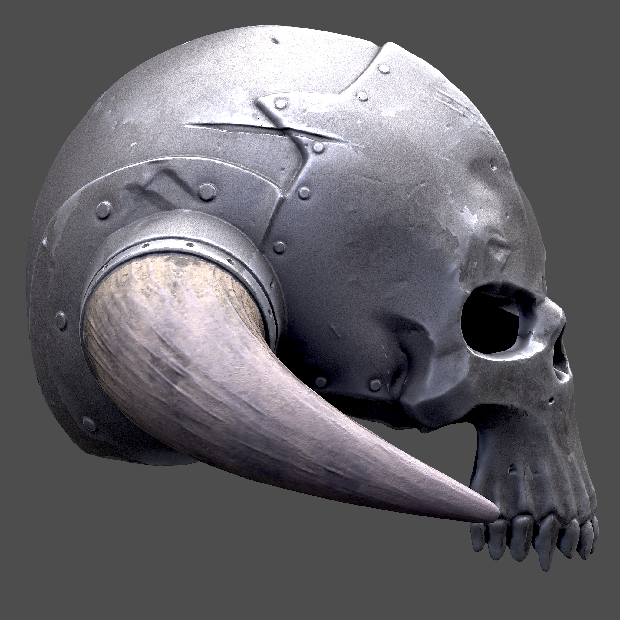 skull helmet wearable STL for 3d printer 3D print model_2