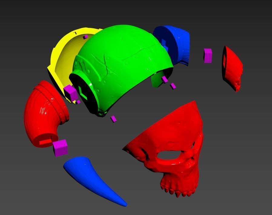 skull helmet wearable STL for 3d printer 3D print model_18