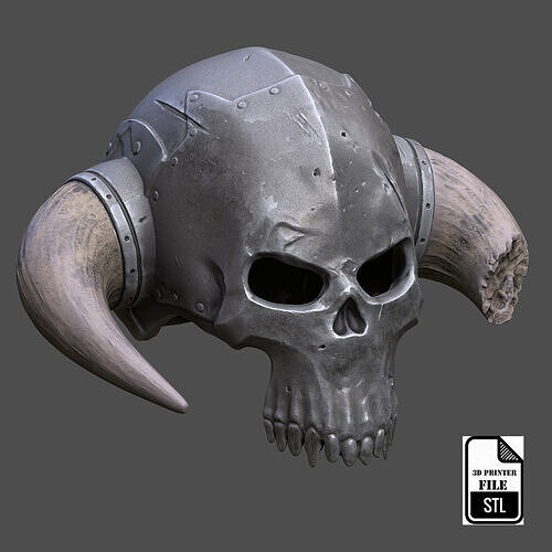 skull helmet wearable STL for 3d printer 3D print model