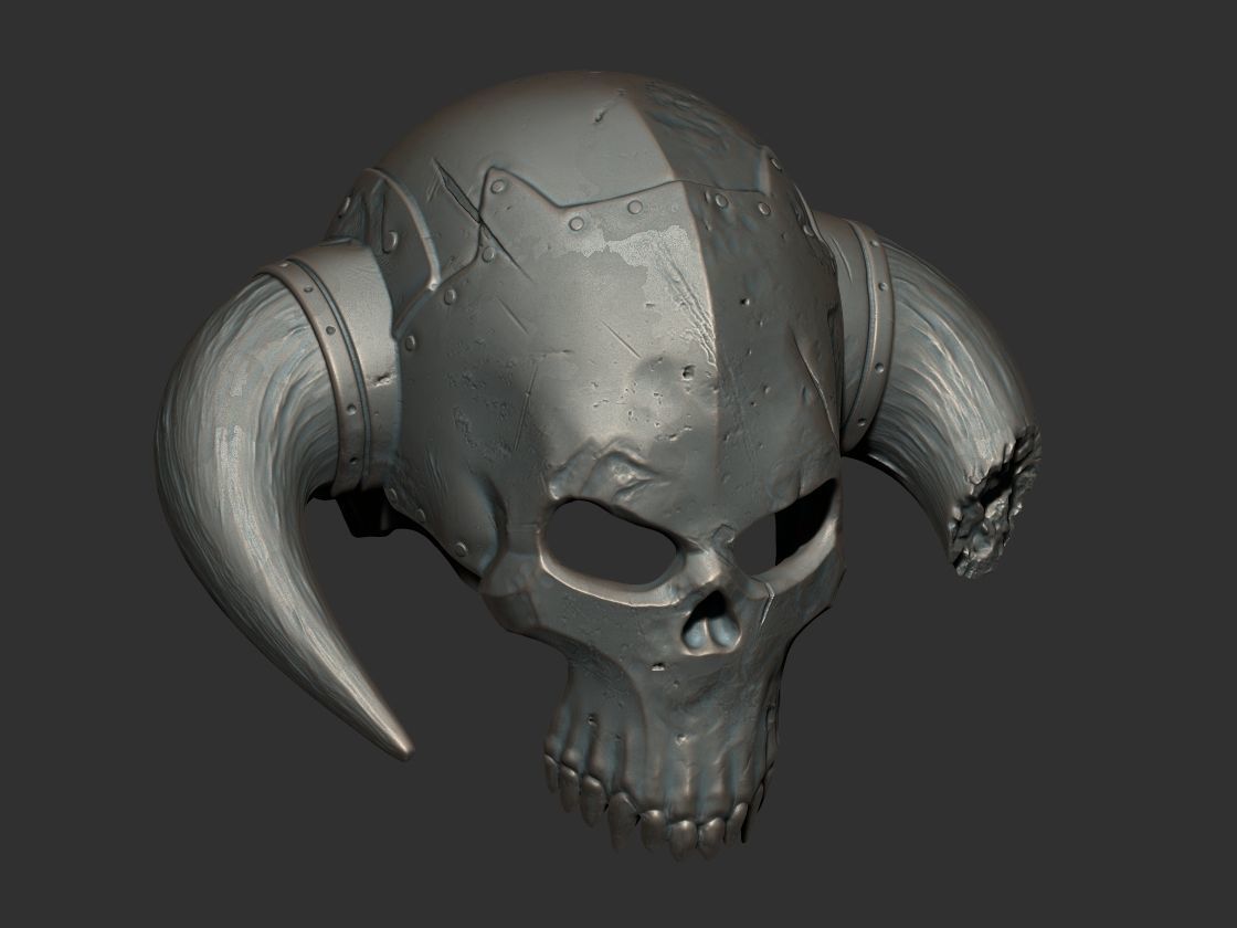 skull helmet wearable STL for 3d printer 3D print model_9