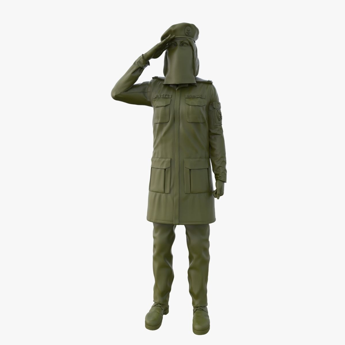 KSA Police Woman Saudi Arab 3D model 3D printable CGTrader