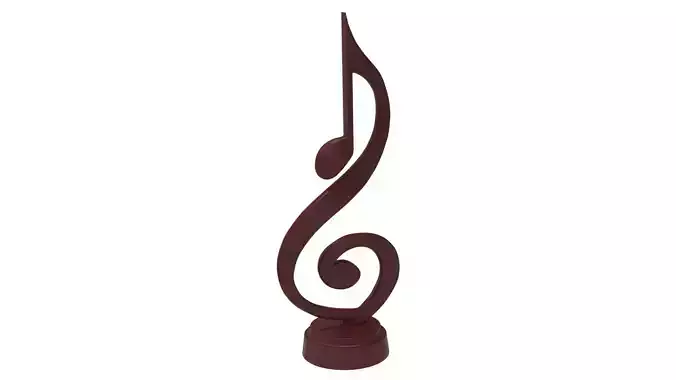 Music note with base