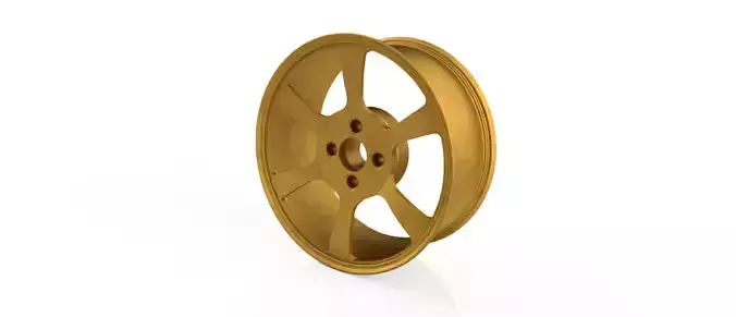 wheel car  Low-poly 3D model