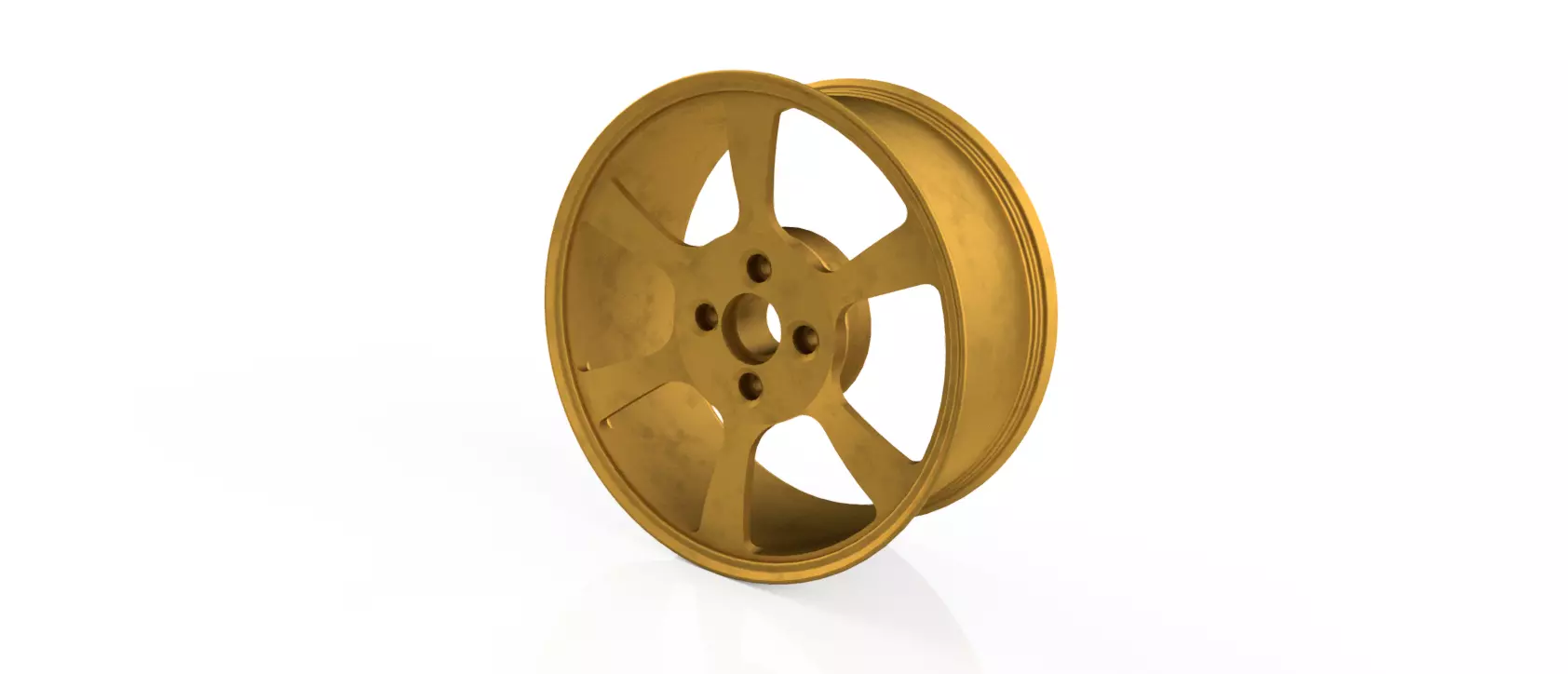 wheel car  Low-poly 3D model_0