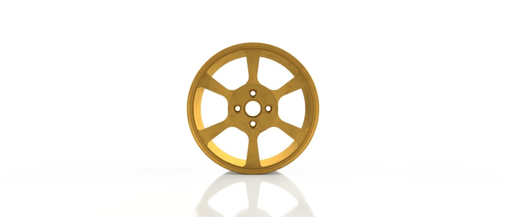 wheel car  Low-poly 3D model_2