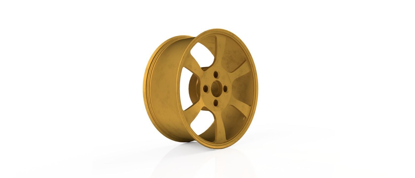 wheel car  Low-poly 3D model_1