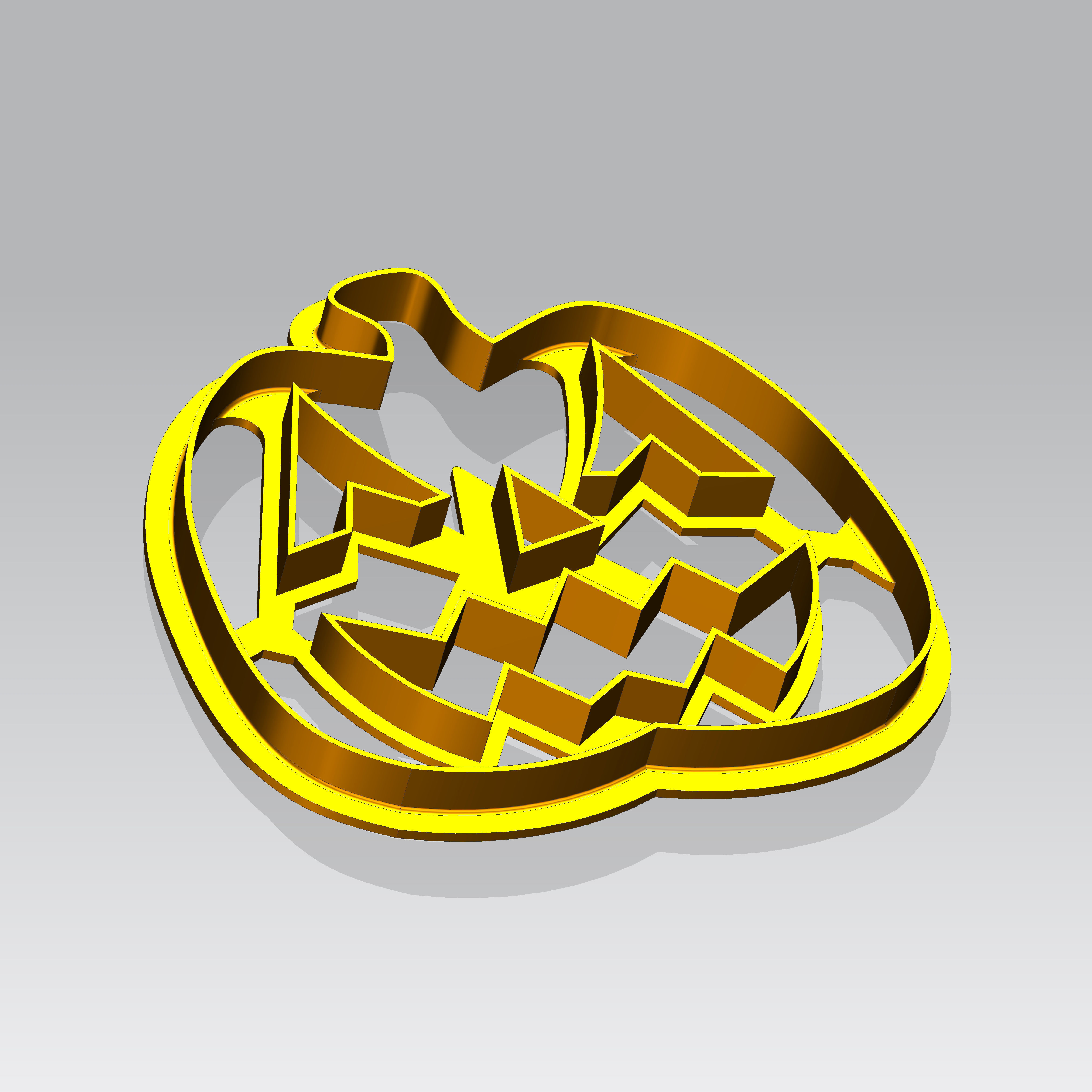 Pumpkin Cookie cutter for Halloween 3D print model_1