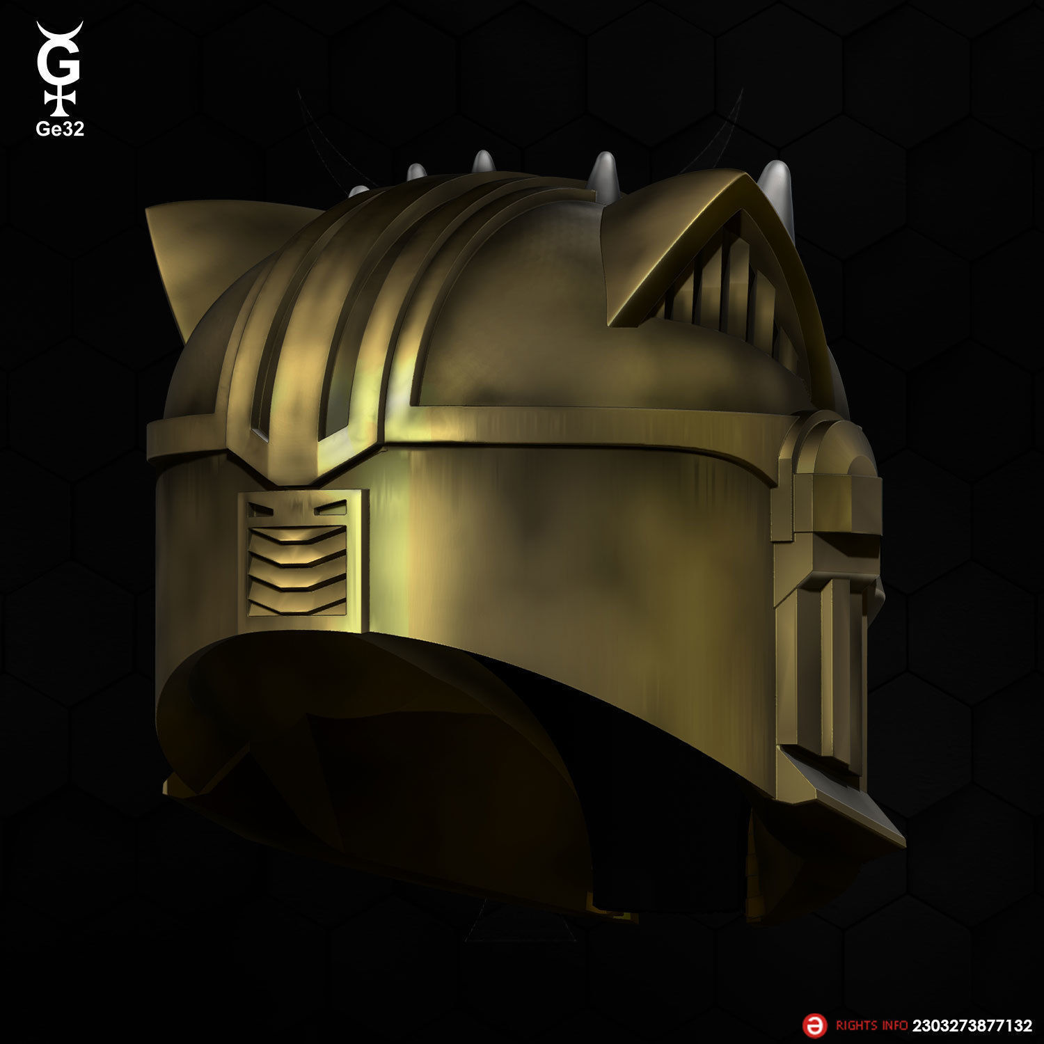 THE ARMORER CAT - HELMET 3D print model_1
